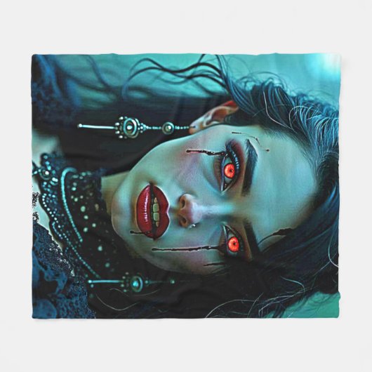 Vampire Queen: Dark Allure Art Fleecedecke (Vorderseite (Horizontal))