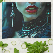 Vampire Queen: Dark Allure Art Geschirrtuch (Gefaltet)