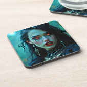 Vampire Queen: Dark Allure Art Getränkeuntersetzer (Linke Seite)
