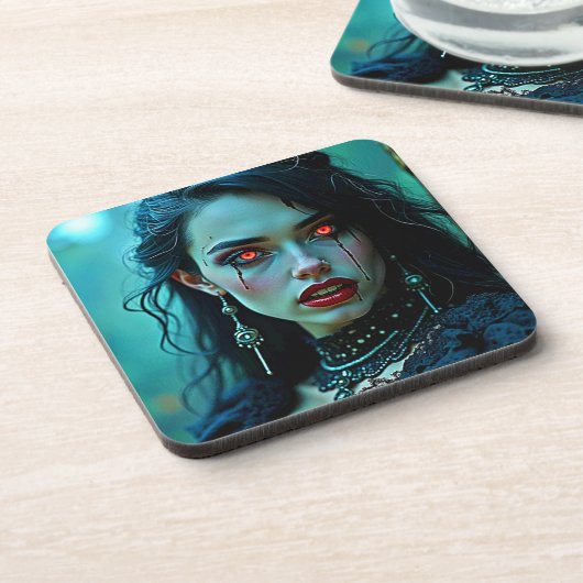 Vampire Queen: Dark Allure Art Getränkeuntersetzer (Linke Seite)