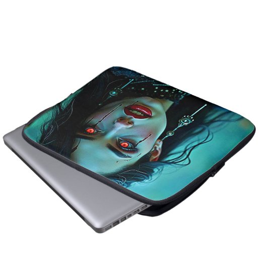 Vampire Queen: Dark Allure Art Laptopschutzhülle (Vorne Knopf)