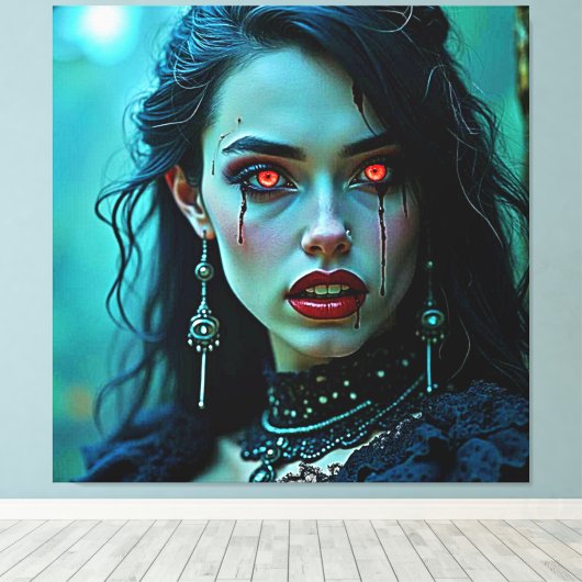 Vampire Queen: Dark Allure Art Leinwanddruck (Insitu (Holzboden))