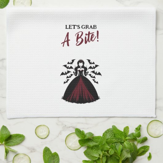 Vampire Queen Halloween Geschirrtuch (Gefaltet)