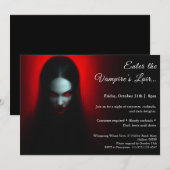 Vampire Queen - Halloween Party Einladung (Vorne/Hinten)