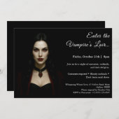 Vampire Queen - Halloween Party Einladung (Vorne/Hinten)