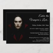 Vampire Queen - Halloween Party Einladung (Vorne/Hinten)