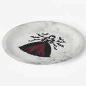 Vampire Queen Halloween-Party Pappteller (Schrägansicht)