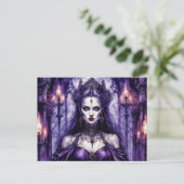Vampire Queen in Gothic Castle Postkarte (Stehend Vorderseite)