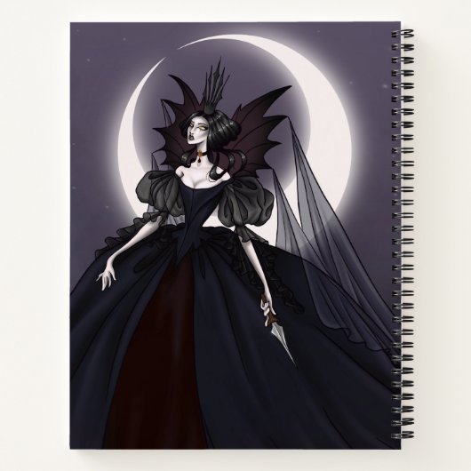 Vampire Queen Spiral Notebook Notizblock (Rückseite)