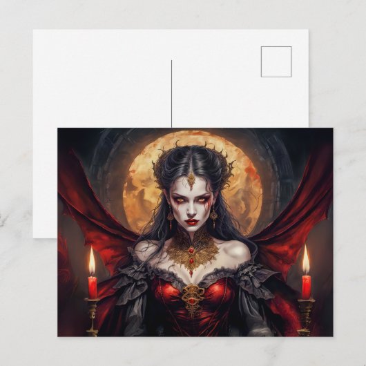 Vampire Queen Under Glimon Postkarte (Vorne/Hinten)