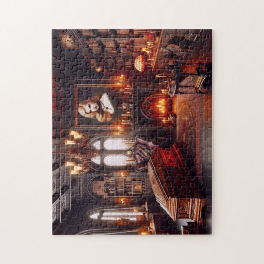 Vampire Queen's Library Gothic Lady Puzzle (Vertikal)