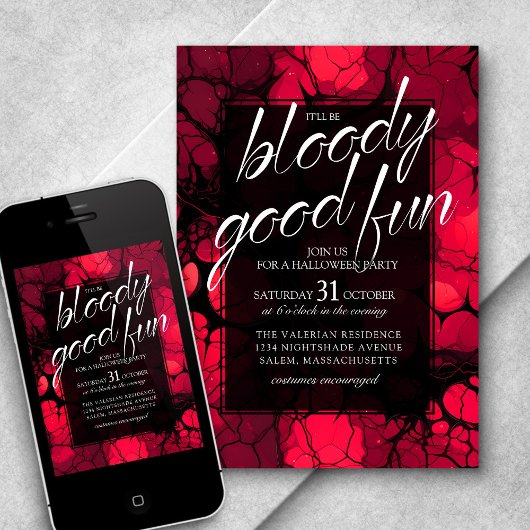 Vampire Red Halloween-Party Einladung