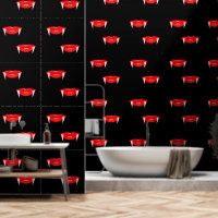 Vampire Red Lips benutzerdefinierte Farbe Schwarz