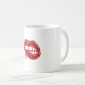 Vampire Red Lips Tropfen Blut Kaffeetasse (VorderseiteRechts)