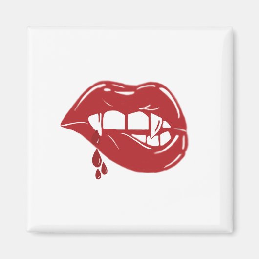 Vampire Red Lips Tropfen Blut Magnet (Vorne)