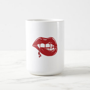 Vampire Red Lips Tropfen Blut Verwandlungstasse