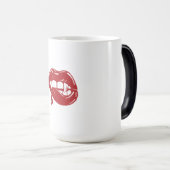 Vampire Red Lips Tropfen Blut Verwandlungstasse (VorderseiteRechts)