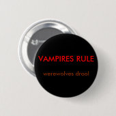 VAMPIRE REGEL, Werewolvesgeifer Button (Vorne & Hinten)