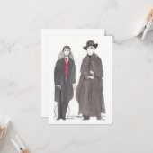 Vampire & Reverend Paper Dollars Karte (Vorderseite/Rückseite Beispiel)