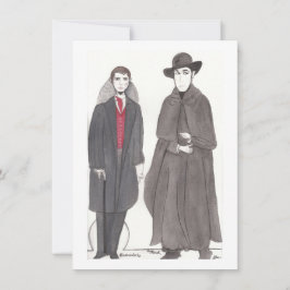 Vampire & Reverend Paper Dollars Karte
