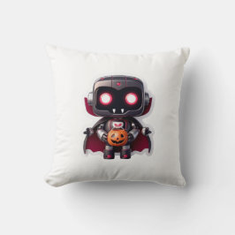 Vampire Robot Halloween Pillow Niedlich Techy Spoo Kissen