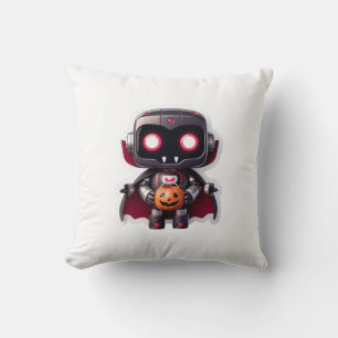 Vampire Robot Halloween Pillow Niedlich Techy Spoo Kissen