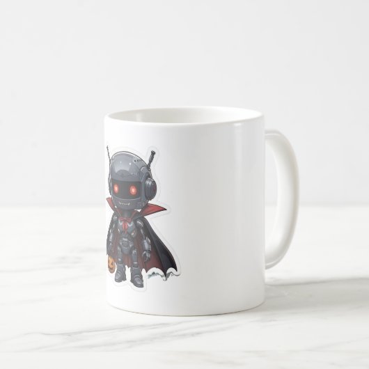 Vampire Robot Halloween Tasse Niedlicher Sci-Fi Sp (VorderseiteRechts)