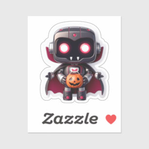 Vampire Robot Halloween Vinyl Sticker Spooky & Cut
