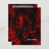 Vampire Rose Goth Wedding Einladung (Vorne/Hinten)