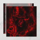 Vampire Rose Goth Wedding Einladung (Vorne/Hinten)