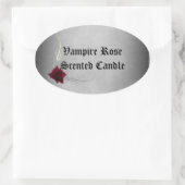 Vampire-Rose-Kerzenhalter Ovaler Aufkleber (Tasche)