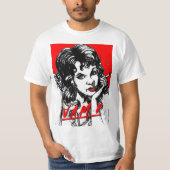 VAMPIRE-ROTER LIPPENkunst-JACK JOYA T-Shirt (Vorderseite)