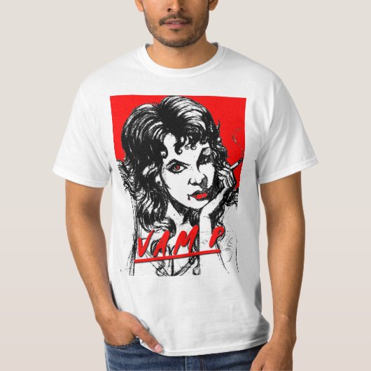 VAMPIRE-ROTER LIPPENkunst-JACK JOYA T-Shirt (Vorderseite)
