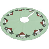 Vampire Santa Bat Polyester Weihnachtsbaumdecke (Schrägansicht)