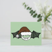 Vampire Santa Bat Postkarte (Stehend Vorderseite)