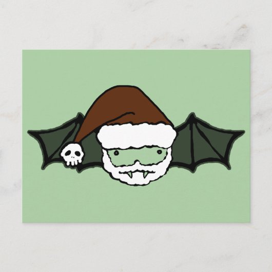 Vampire Santa Bat Postkarte (Vorderseite)
