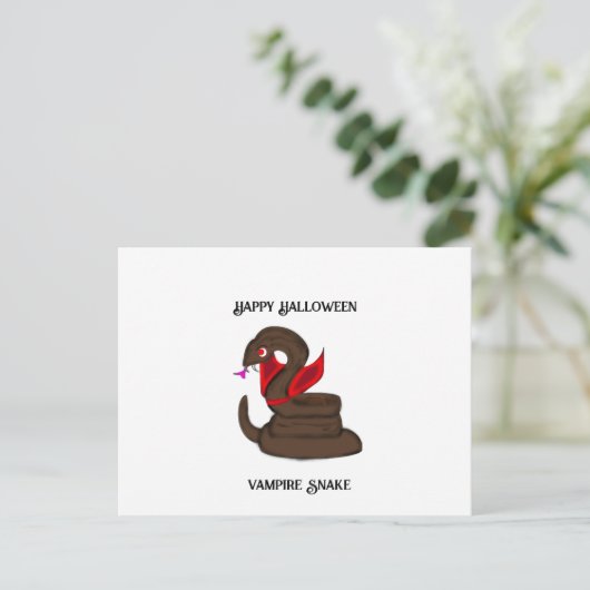 Vampire Schlange Tasse Postkarte (Stehend Vorderseite)