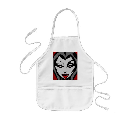Vampire Schürze Halloween Vampire Girl GRILLEN Sch (Vorne)