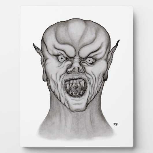 Vampire Schwarzweiß-Design Fotoplatte (Vorderseite)