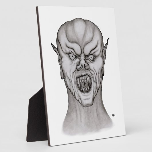 Vampire Schwarzweiß-Design Fotoplatte (Seite)