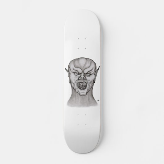 Vampire Schwarzweiß-Design Skateboard (Vorderseite)