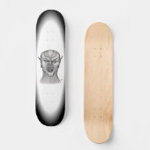 Vampire Schwarzweiß-Design Skateboard (Vorderseite)