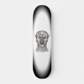 Vampire Schwarzweiß-Design Skateboard (Vorne)