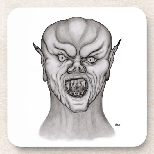 Vampire Schwarzweiß-Design Untersetzer (Vorderseite)