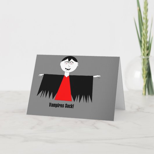 "Vampire Sind zum Kotzen!" Geburtskarte Karte (Vorderseite)
