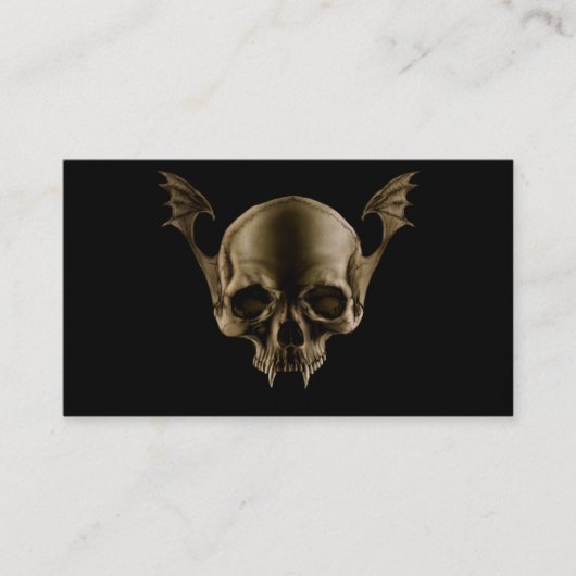 Vampire Skull Business Card Visitenkarte (Vorderseite)