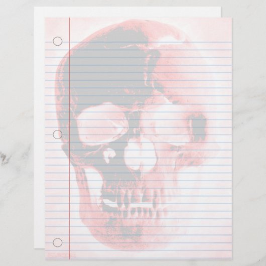 Vampire Skull Goth Notebook Paper (Vorne/Hinten)