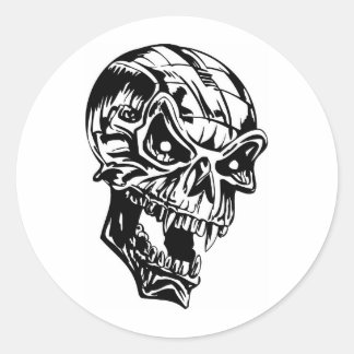 Vampire Skull Runder Aufkleber