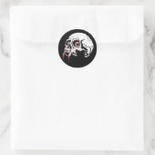 Vampire Skull Runder Aufkleber (Tasche)