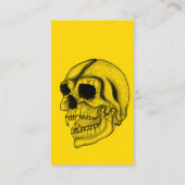 Vampire Skull Schwarz-Gelb-Design Visitenkarte (Rückseite)